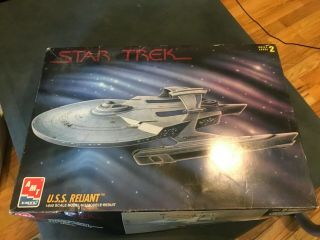 Star Trek Model Uss Reliant 8766 Complete 1995 Amt/ertl 1/650 Scale - Open