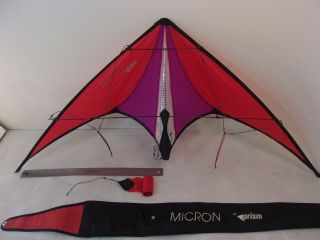 Prism Micron Ultra Light Stunt Kite In Carry Bag With Tail No Line
