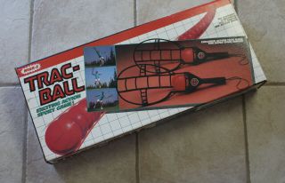 Wham - O Trac - Ball Vintage Lacrosse Track Ball Racquet Air Trac Ball Game