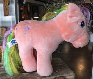 Vintage Hasbro Softies My Little Pony Parasol 8” Plush Stuffed Animal Umbrellas