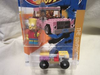 Hot Wheels CUSTOM THE SIMPSONS FAMILY CAR w/Bart Lego Figurine Limited 1/25 Made 2