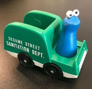Vintage Fisher Price Little People Sesame Street Cookie Monster And Truck