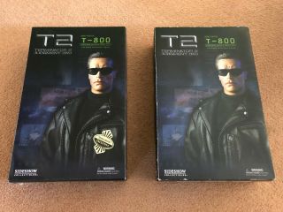 2 X Terminator 2 T - 800 1:6 Scale Collectable Figures Sideshow Exclusive Arnold