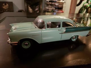 1/18 Scale Diecast 1957 Chevy 150 Utility Sedan In Gree By Highway 61.