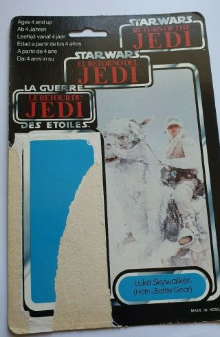 Star Wars Vintage Luke Skywalker Hoth Battle Gear Rotj Orig.  Tri - Logo Cardback
