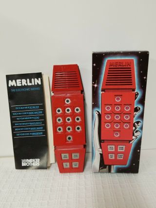 Vintage 1978 Parker Brothers Merlin Handheld Electronic Wizard Game W/box