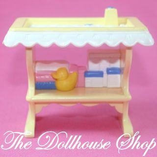 Fisher Price Loving Family Dream Dollhouse Yellow Baby Changing Table Nursery