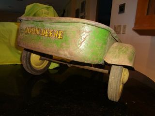 Eska John Deere Fender Pedal Tractor Trailer,  Paint & Decal,  Vintage