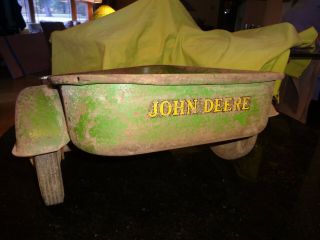 Eska John Deere Fender Pedal Tractor Trailer,  Paint & Decal,  Vintage 6