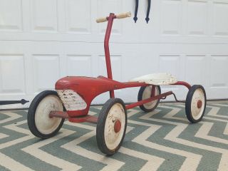 Rare Antique Catalina Racer Irish Mail Cart Push Pull Toy Pedal Car Wheels