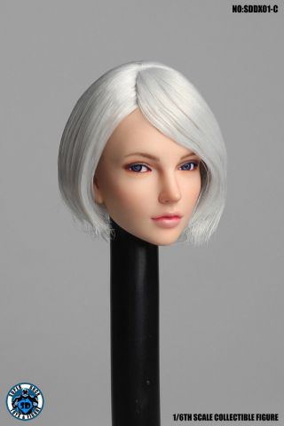 1:6 Duck Female Movable Eyes Head Sculpt SDDX01C Short Hair for 12 
