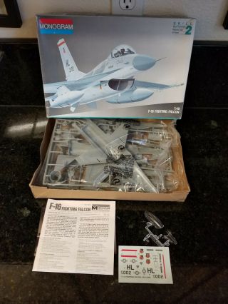Monogram F - 16 Fighting Falcon Jet Plane 1/48 Scale Model Kit