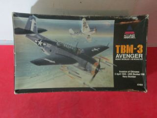 1/48 Accurate Miniatures 3404 Tbm - 3 Avenger Bunker Hill Navy Bomber Airplane Kit