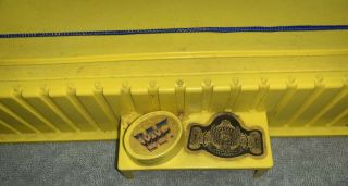 WWF Hasbro King of the Ring Wrestling Yellow Ring (complete w/ Flag & Decals) 2