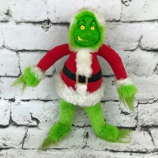Dr Seuss How The Grinch Stole Christmas Plush Soft Doll Vinyl Face Stuffed Toy