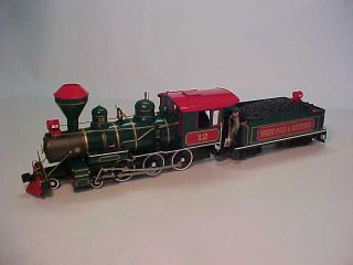 4 - 6 - 0 Locomotive Bachmann G - Scale North Pole & Southern 12 & Tender