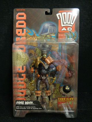 Judge Death Judge Dredd 2000 Ad Mega Reaction Action Figure On Card