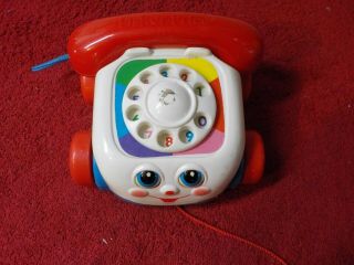 Fisher Price Classic Chatter Telephone Toy,  Retro Phone Pull Toy (ch)