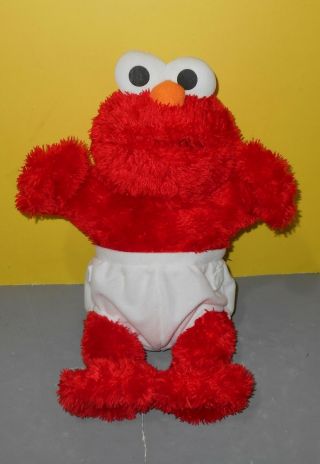 Fisher Price 2006 Mattel Sesame Street Baby Up Up Elmo Talking Doll In Diaper