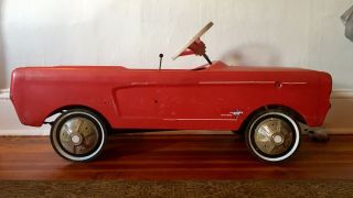 Vintage (?) Ford Mustang Pedal Car Amf Rally Pac