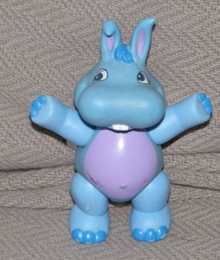 Vintage Wuzzles Hoppopotamus Poseable Pvc Figure Disney Hasbro 1985 Hippo Bunny