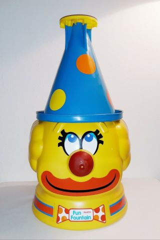 Rare French Joustra Ceji Wham - O Fun Fountain Clown Hat Sprinkler Water Toy 1979