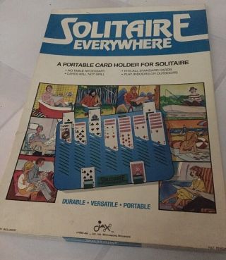 Solitaire Everywhere Collectible Vintage 1982 Portable Card Holder For Solitaire