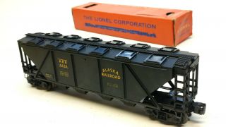 Lionel Trains No.  6636 Alaska Railroad Quad Hopper W/box,  O Gauge