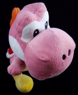 Mario Bros.  Yoshi Plush 7 " Inch Pink Stuffed Toy Little Buddy