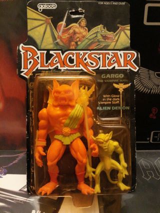 Vintage 1983 Moc Galoob Blackstar Gargo The Vampire Man Action Figure