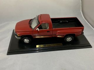Jrl 1:18 Scale Dodge Ram 3500 Dually V10 Pickup Truck Red Diecast