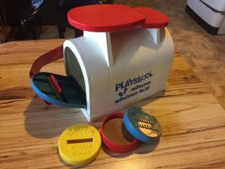 Playskool Shoe Shine Kit Toy From The 1970’s.  &.