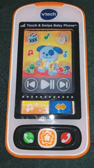 VTech Touch & Swipe Baby Phone Toddlers - Celular De Juguete Para Bebé Y Niños 2