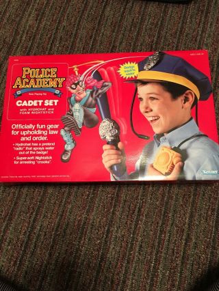 Vintage Police Academy Cadet Set.  Kenner 1980s Toys Rare Box Badge