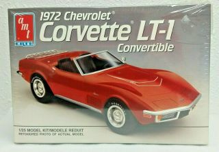 Amt/ertl 1972 Lt - 1 Chevrolet Corvette Convertable 1:25 Scale Model Kit