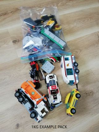Lego - 1kg Car Truck Bus Trailer Etc: Vehicle Themed Building Pack (s)