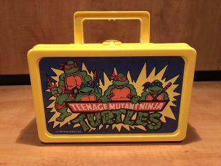 Teenage Mutant Ninja Turtles Vintage 1990 Pencil Lunch Box Case Kids