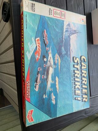 Milton Bradley 1977 Carrier Strike Board Game " Complete " W Fast