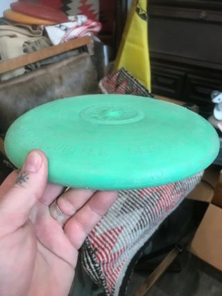 Vintage Wham - o Frisbee Pluto Platter Green 2