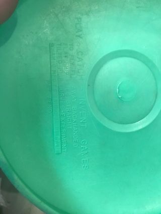 Vintage Wham - o Frisbee Pluto Platter Green 7