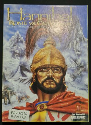 Hannibal Rome Vs.  Carthage,  Avalon Hill 906,  1996.  Complete.