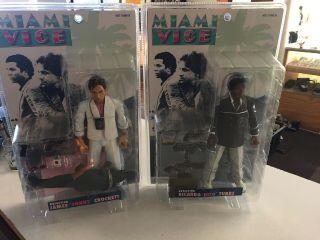 Mezco Miami Vice James Sonny Crockett - Ricardo Rico Tubbs Rare Toy Figures