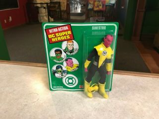 2010 Mattel Retro - Action Dc Heroes Yellow Sinestro 8 " Action Figure Moc