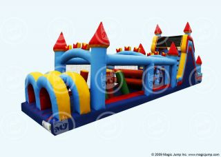 60 Ft Commercial Inflatable Obstacle Course Made In Usa By Magic Jump