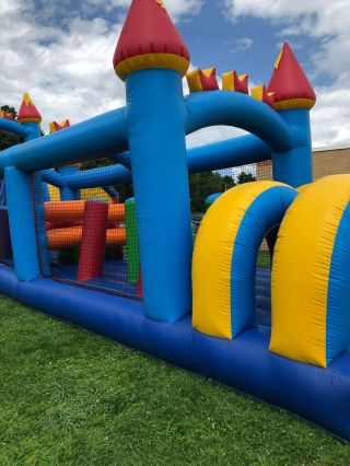 60 ft Commercial Inflatable Obstacle Course made in USA by Magic Jump 3