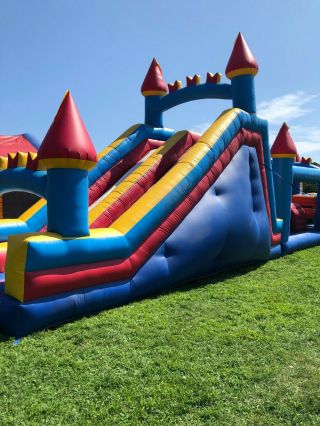 60 ft Commercial Inflatable Obstacle Course made in USA by Magic Jump 4