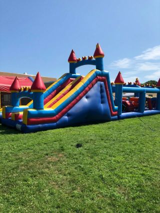 60 ft Commercial Inflatable Obstacle Course made in USA by Magic Jump 5
