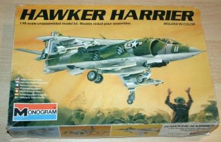 40 - 5420 Monogram 1/48th Scale Hawker Siddeley Harrier Jump Jet Plastic Model Kit