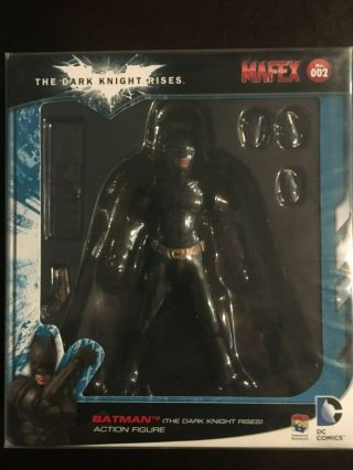 Nib Mafex The Dark Knight Rises Batman No.  002 Action Figure " Never Opened "
