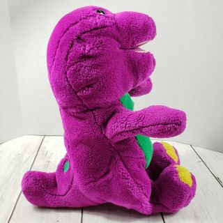 Vtg Singing Barney Plush Stuffed Toy Doll I Love You Song 11 Inch Purple Dino 3